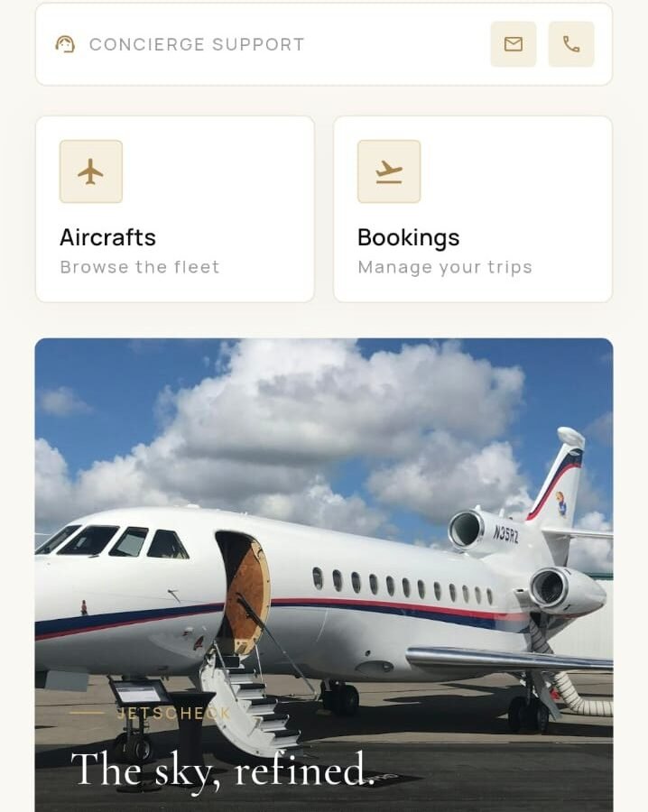 JetsCheck — Multi-Role Charter Aviation Platform with Custom Operations Dashboard