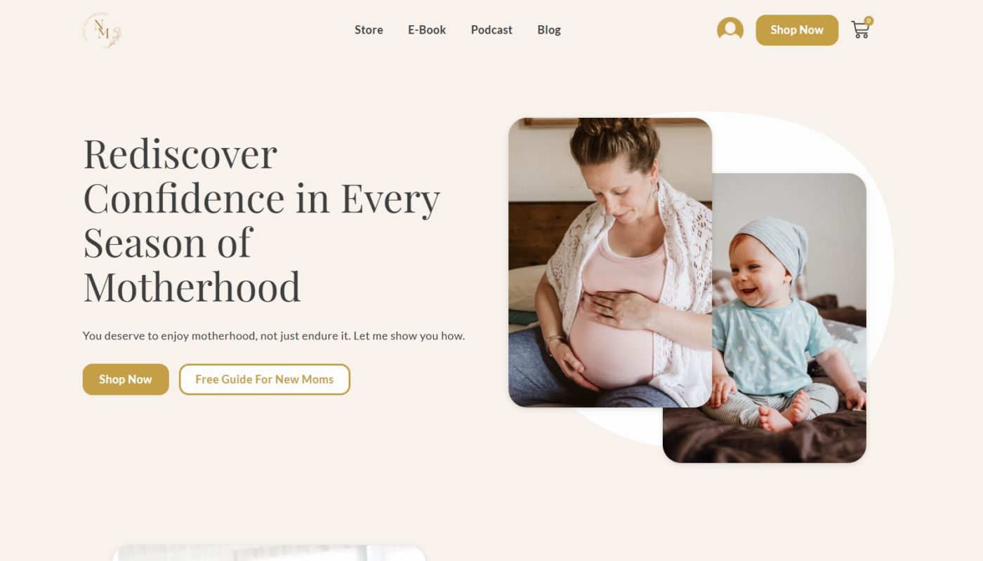 Noble Motherhood — E-Commerce & Brand Platform for Holistic Motherhood