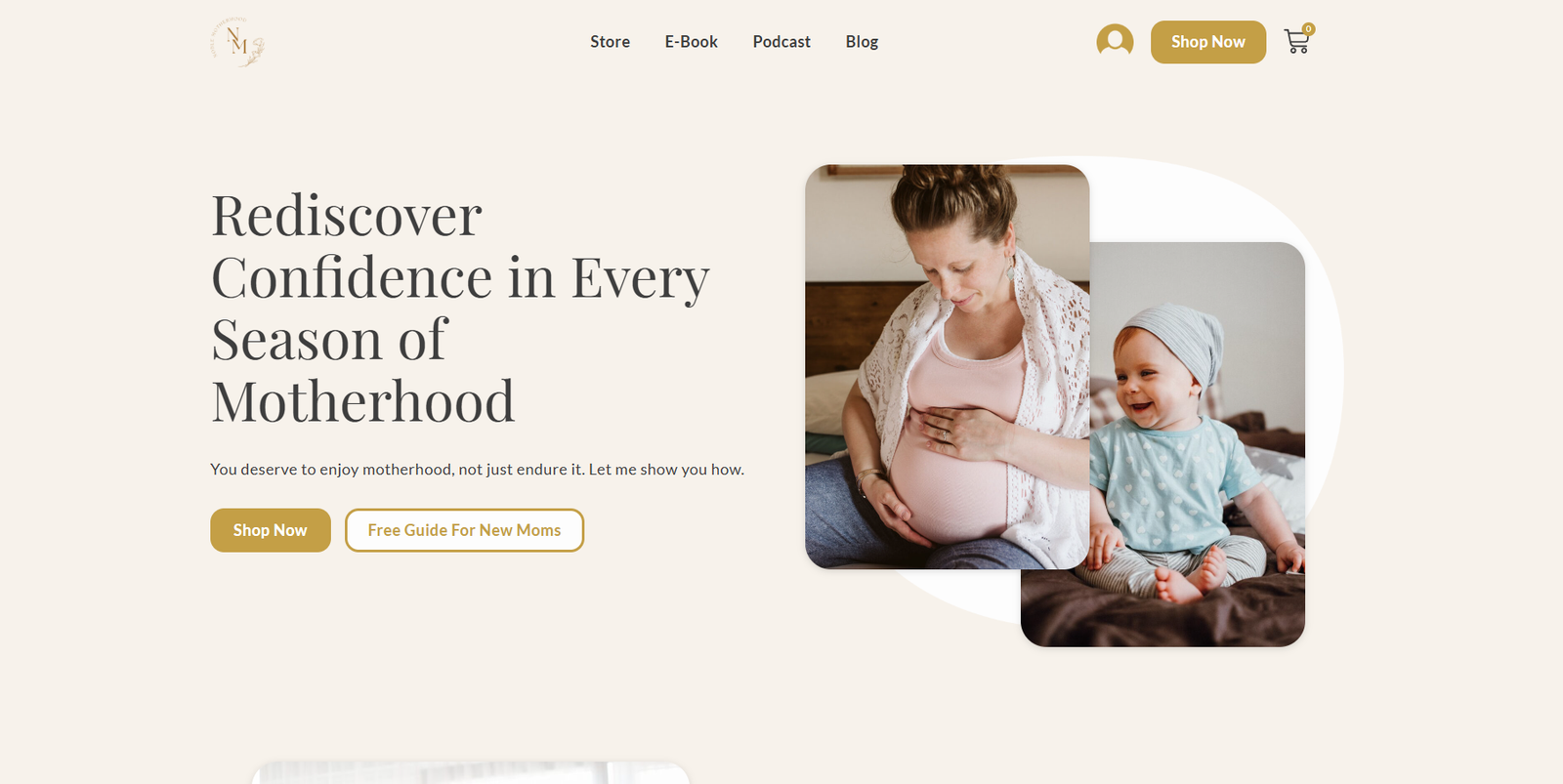 Noble Motherhood Website by SiteDiv