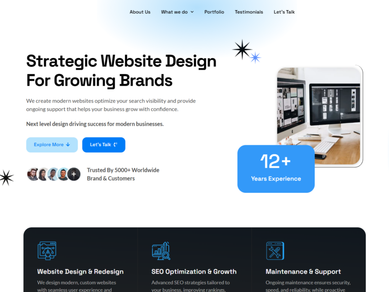Business Up LLC — Modern Brand Site for an Arizona Web Design Agency