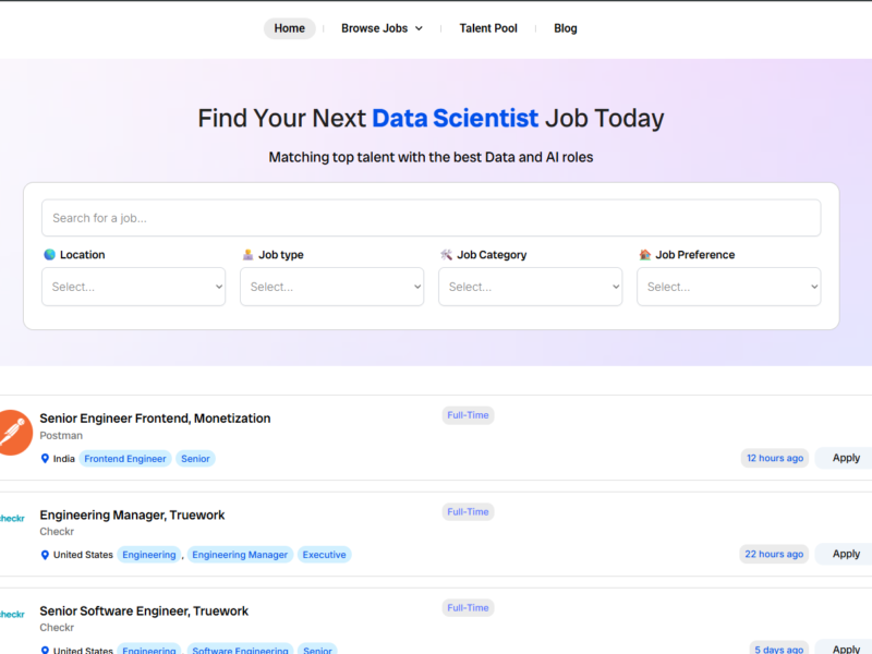 Top AI’s Jobs — Niche Job Board Platform for Global Data & AI Talent