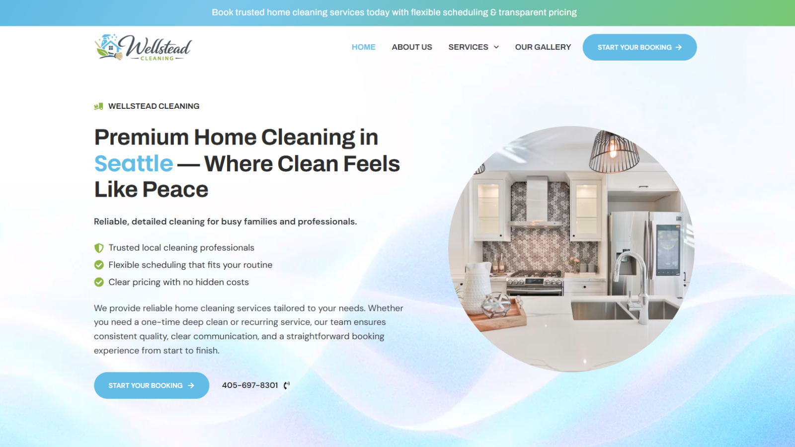 WellStead Cleaning — Trust-First Website for a Premium Seattle Home Cleaning Service